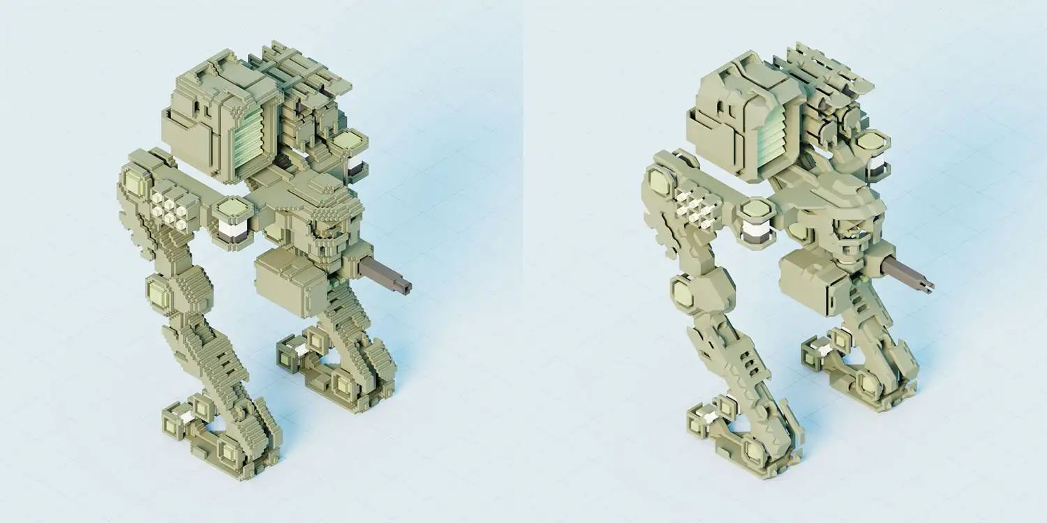 Voxel vs. Marching Cubes Voxel vs. Marching Cubes